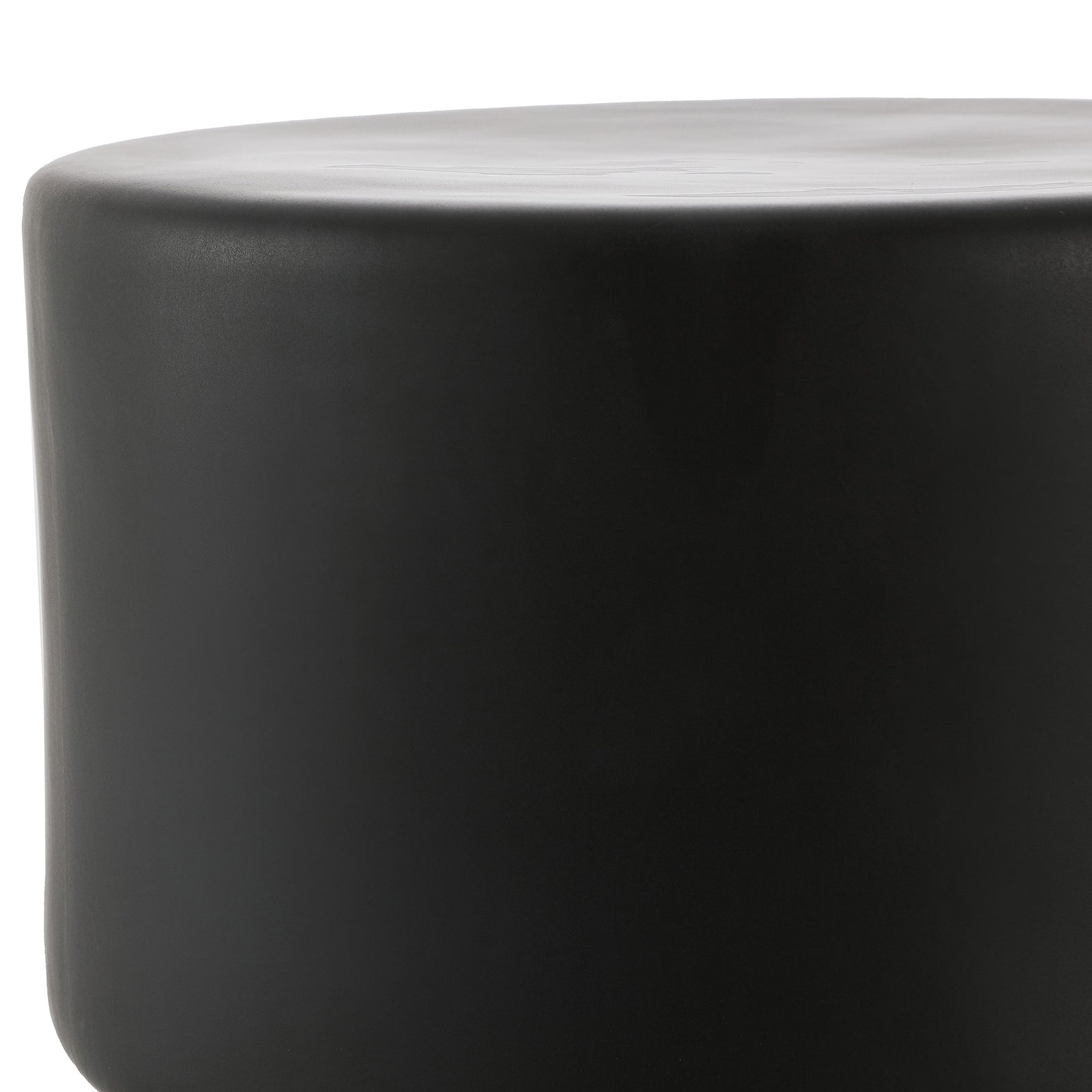 Rounded seat edge and smooth matte black finish give the ceramic stool a clean, modern look || ACS4593A || detail_studio