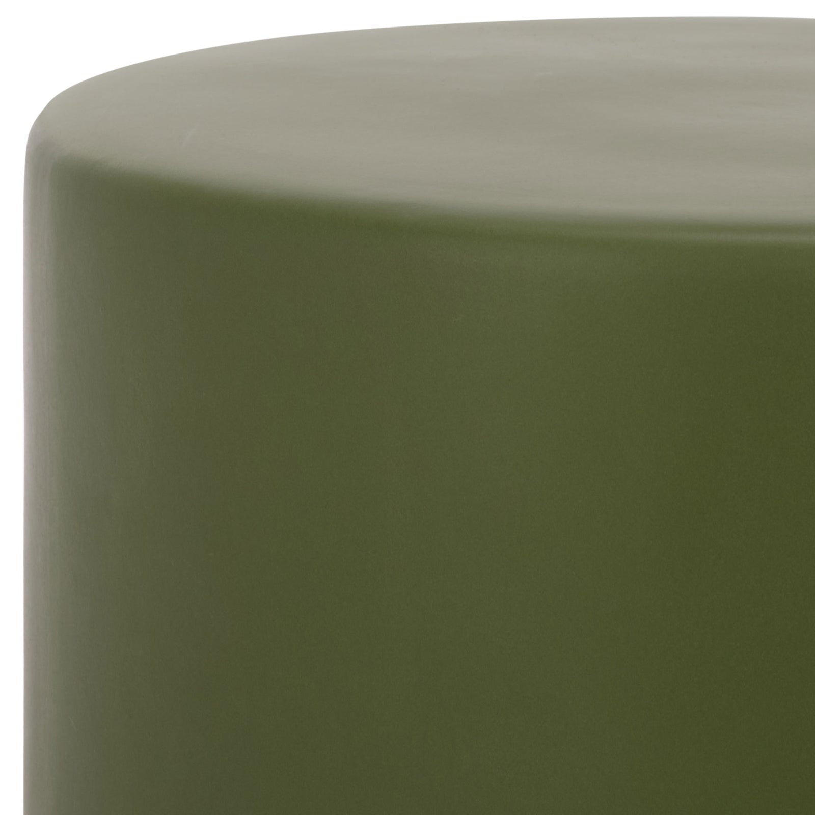 Softly rounded seat edge highlights the smooth moss green ceramic finish || ACS4593D || detail_studio