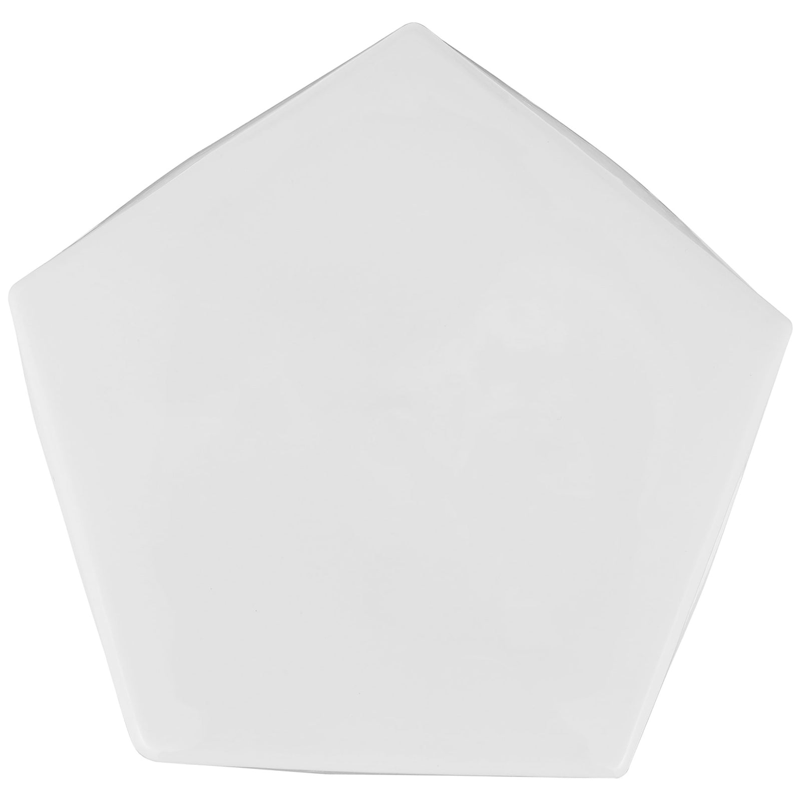 A five-sided white ceramic top brings crisp geometry to this garden stool || ACS4596A || top_studio
