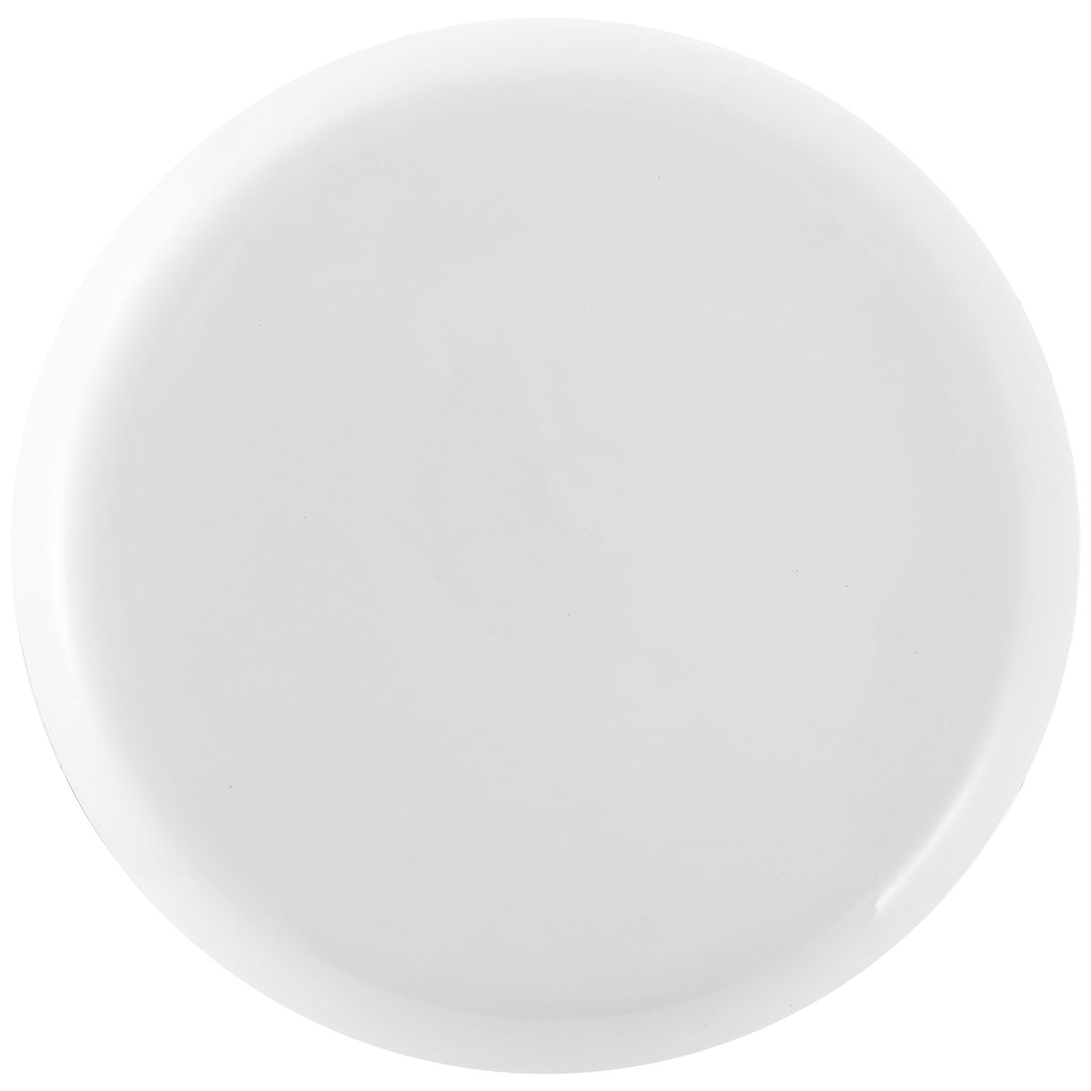 A smooth, circular white ceramic top offers a clean surface framed by softly rounded edges. || ACS4598A || top_studio