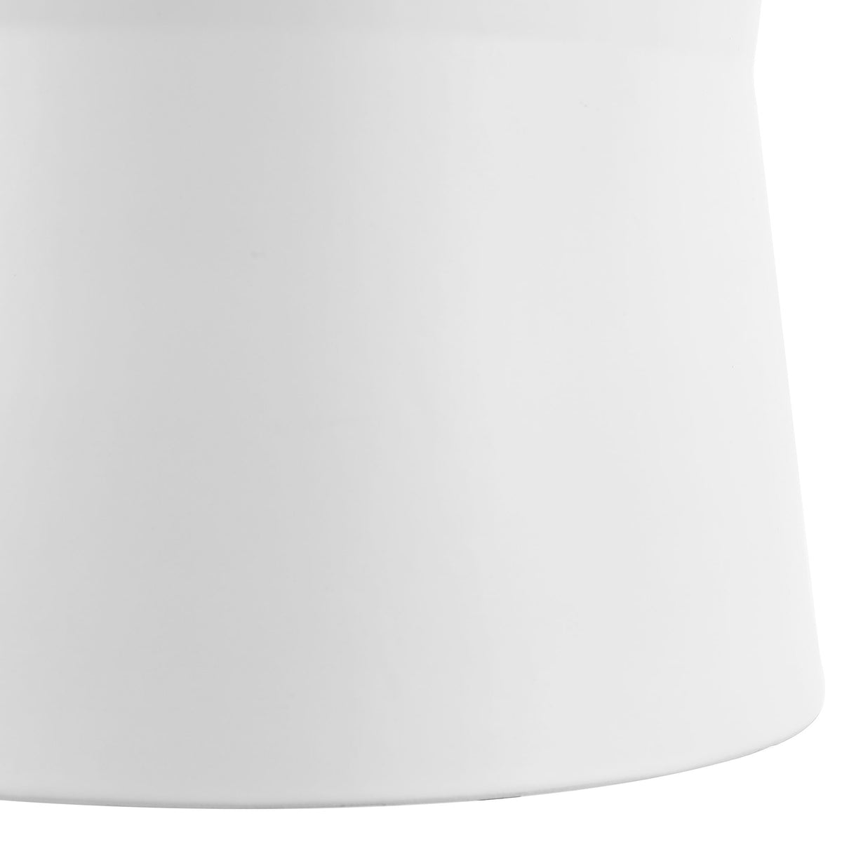 Smooth matte white ceramic gently widens into a rounded base || ACS4599A || leg_studio