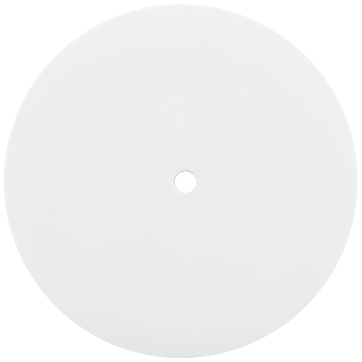 Round matte white ceramic seat with a small centered opening and a smooth finish || ACS4599A || top_studio