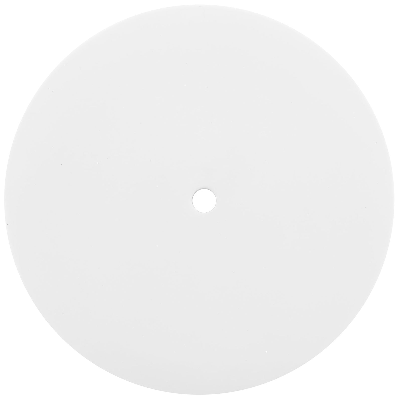 Round matte white ceramic seat with a small centered opening and a smooth finish || ACS4599A || top_studio