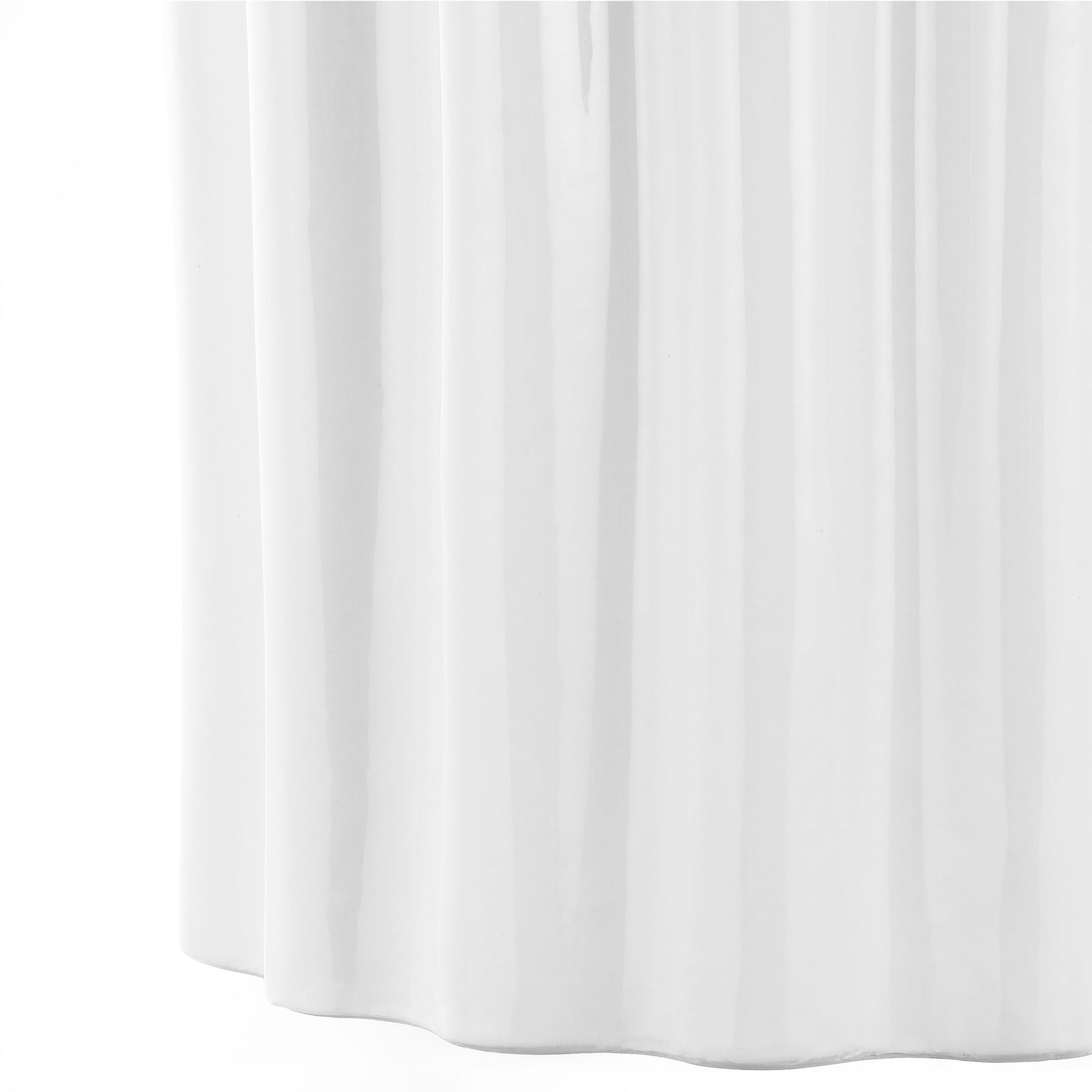 Graceful white fluting extends to the base of this ceramic garden stool || ACS4600A || detail_studio