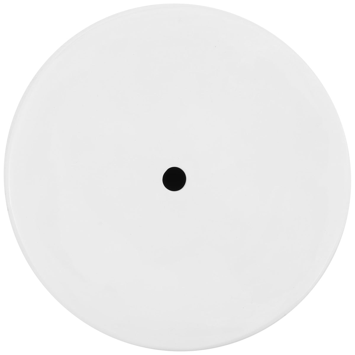 The circular white ceramic top has a small central opening and a smooth finish. || ACS4601A || top_studio