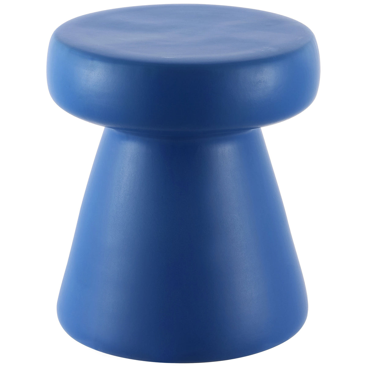Cobalt blue ceramic garden stool pairs a broad round top with a gently flared base || ACS4603D || front_studio