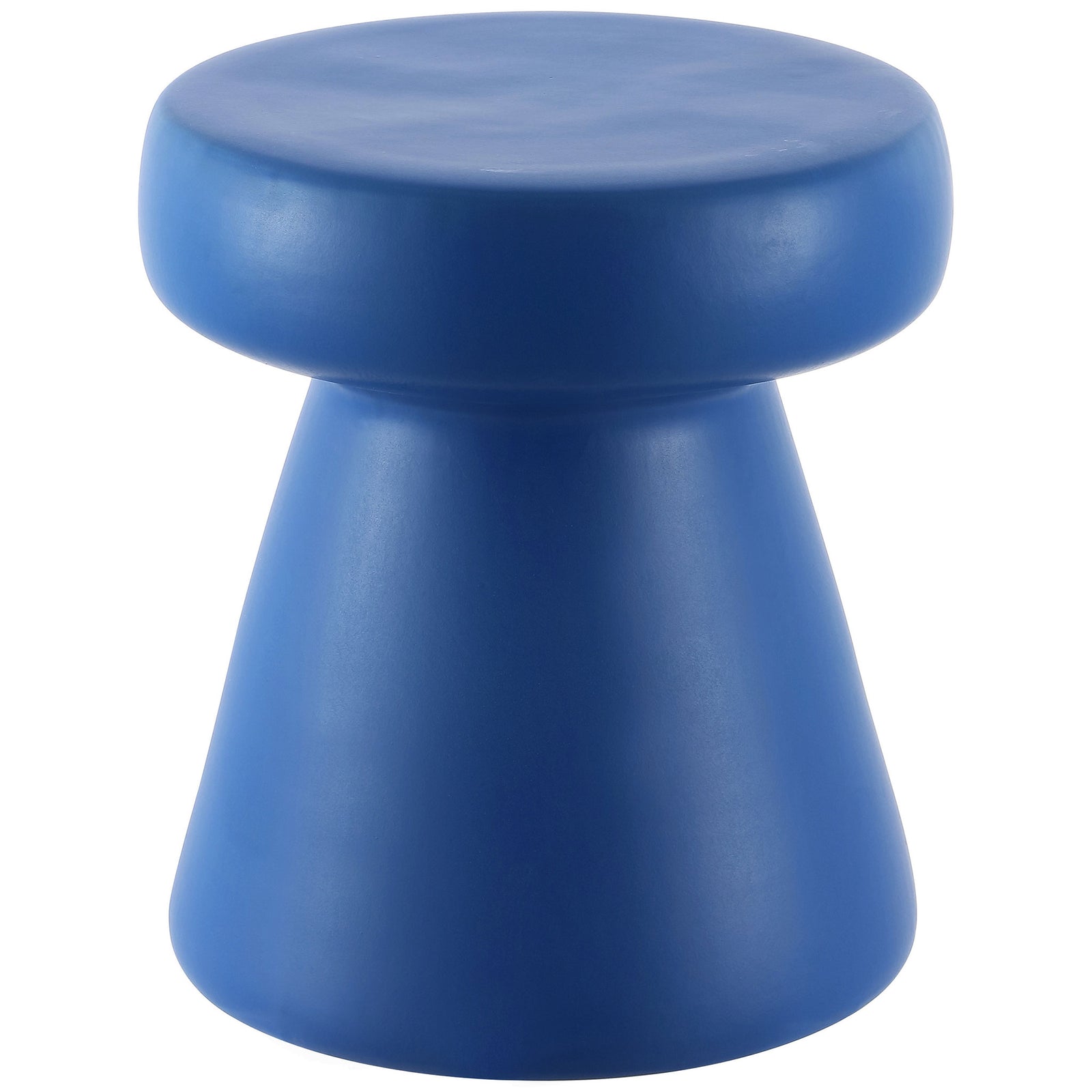 Cobalt blue ceramic garden stool pairs a broad round top with a gently flared base || ACS4603D || front_studio