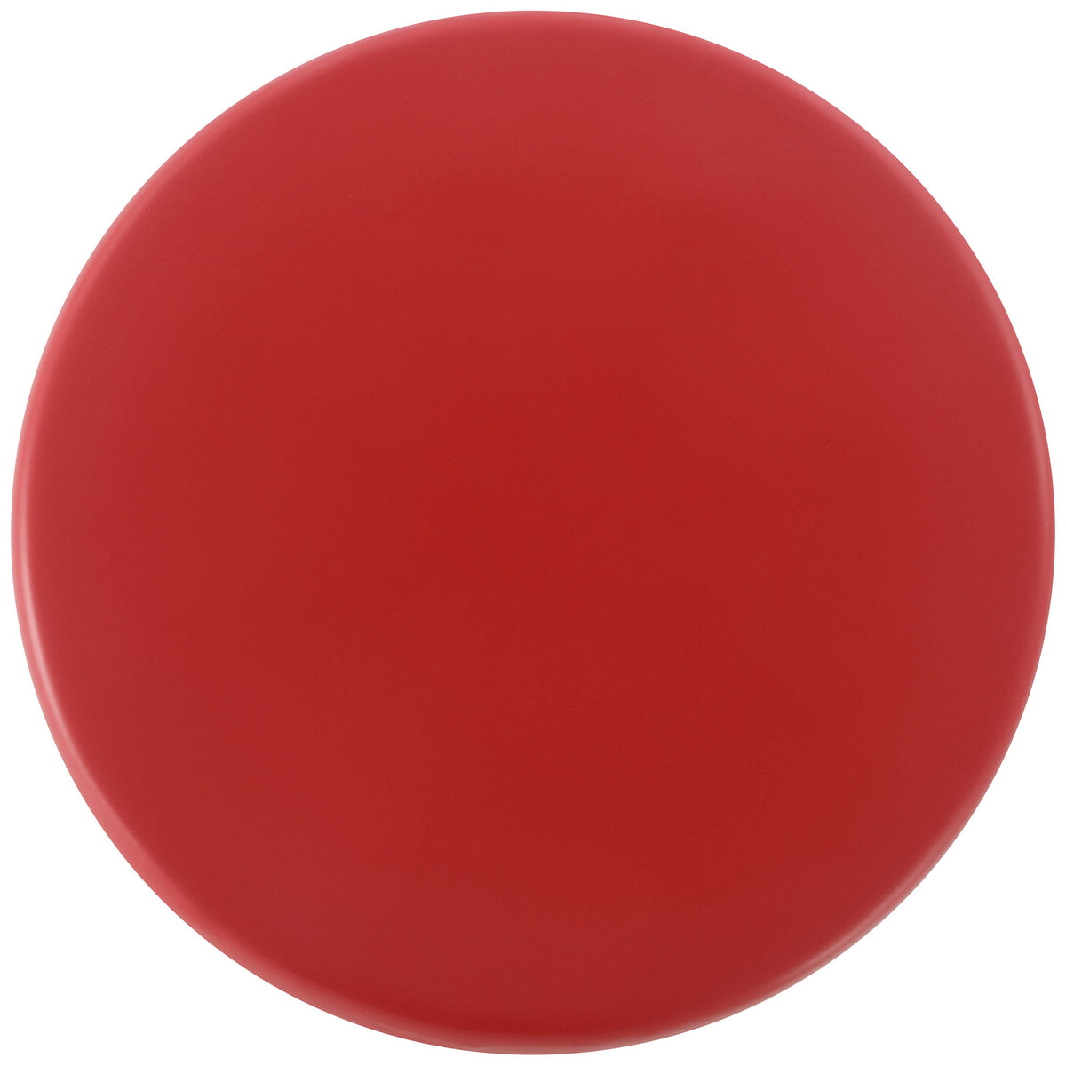 A smooth, circular red seat gives the ceramic garden stool a bold accent. || ACS4607E || top_studio