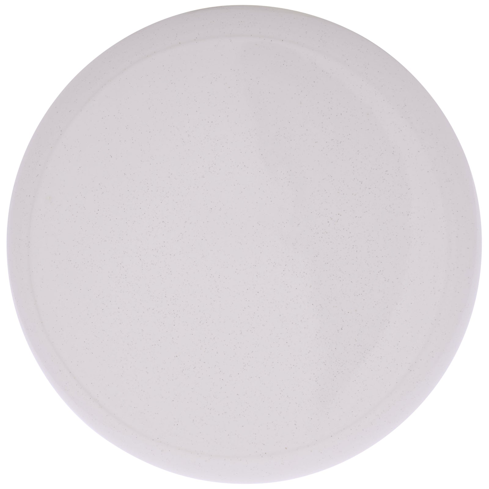A smooth round top with a subtle rim gives the cream ceramic stool a versatile surface. || ACS4608B || top_studio