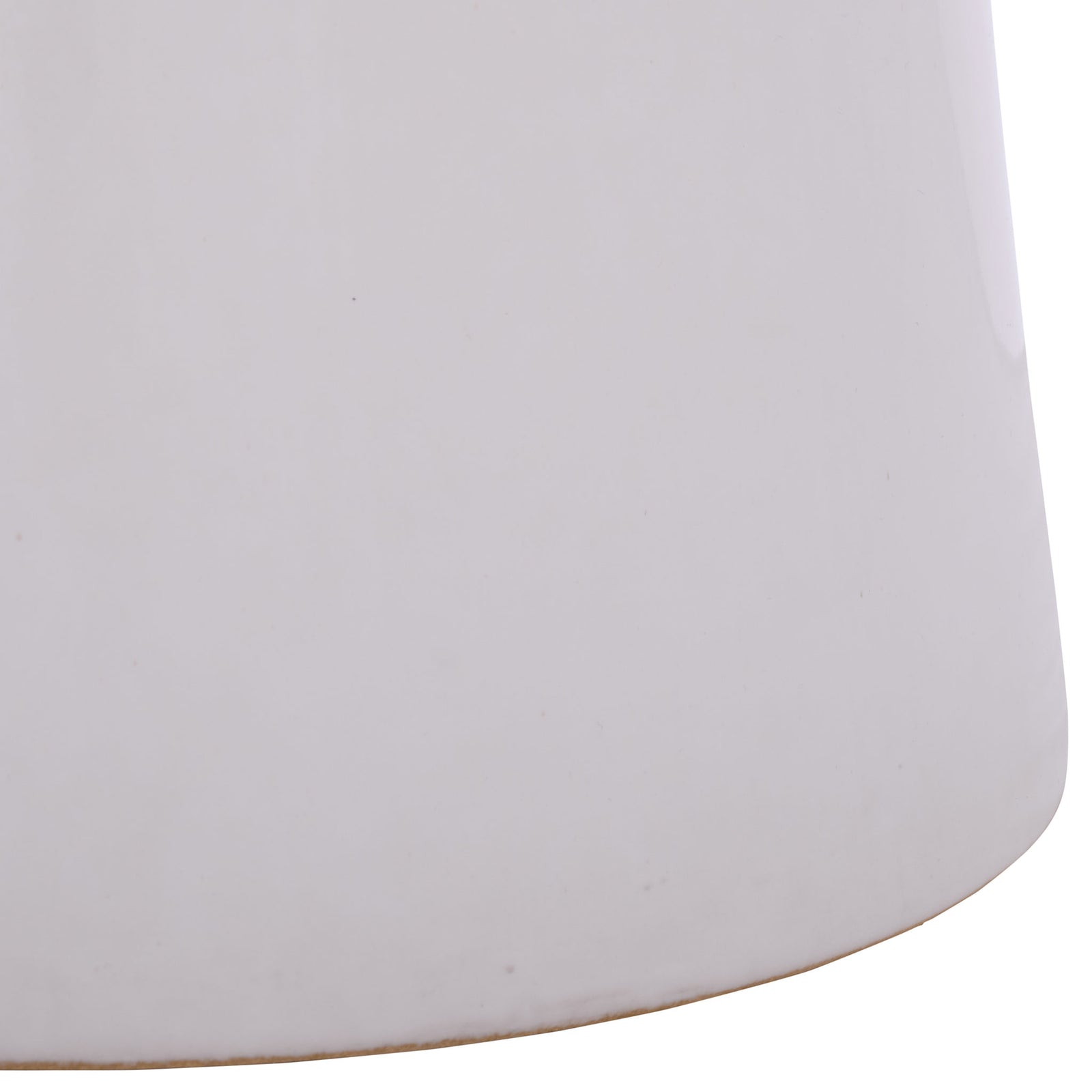 Smooth light cream finish extends to the softly curved base of the ceramic stool. || ACS4609A || leg_studio