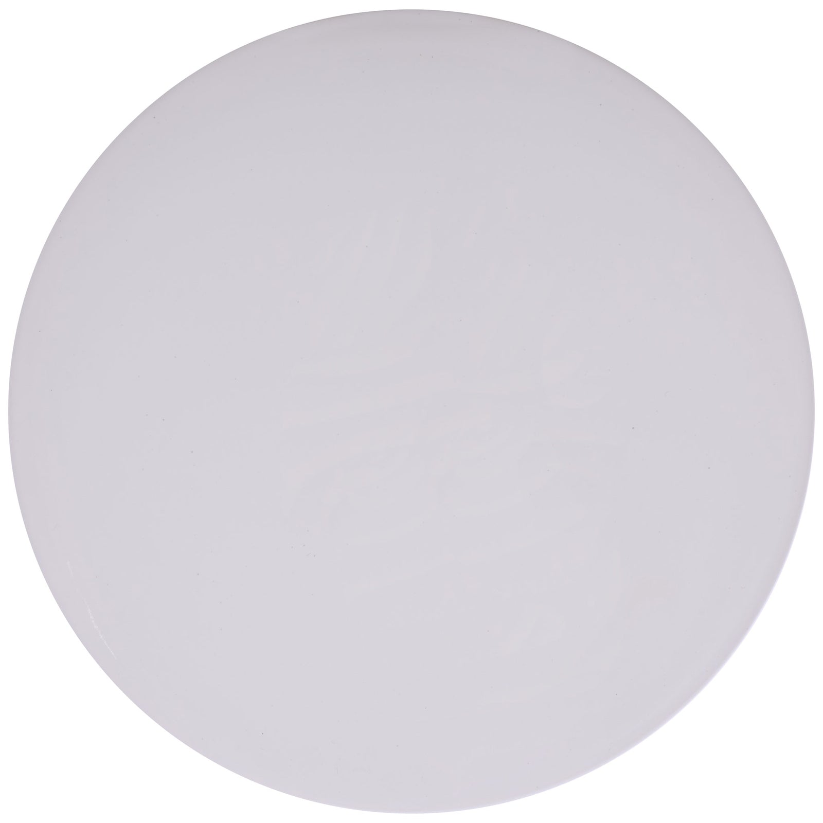 Smooth, light cream circular tabletop provides a clean and versatile surface. || ACS4609A || top_studio