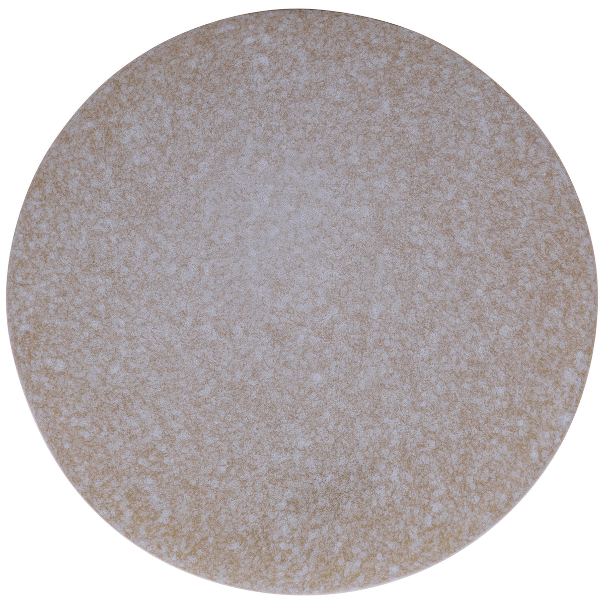 The smooth, round seat has a soft light taupe glaze with intricate mottling. || ACS4611A || top_studio