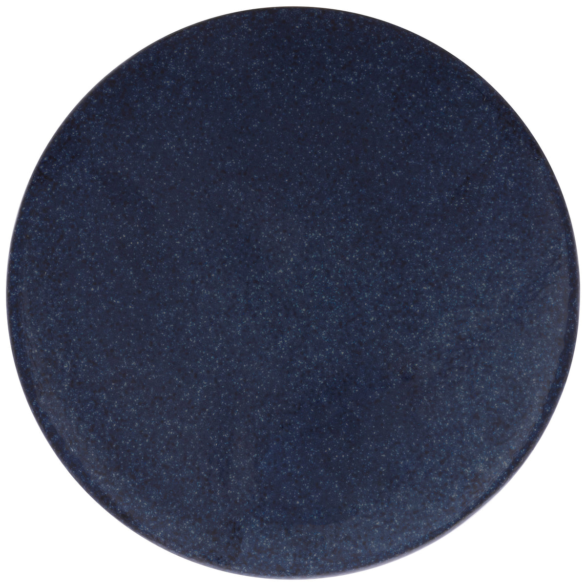The smooth circular seat is glazed in a rich, subtly speckled blue. || ACS4611B || top_studio
