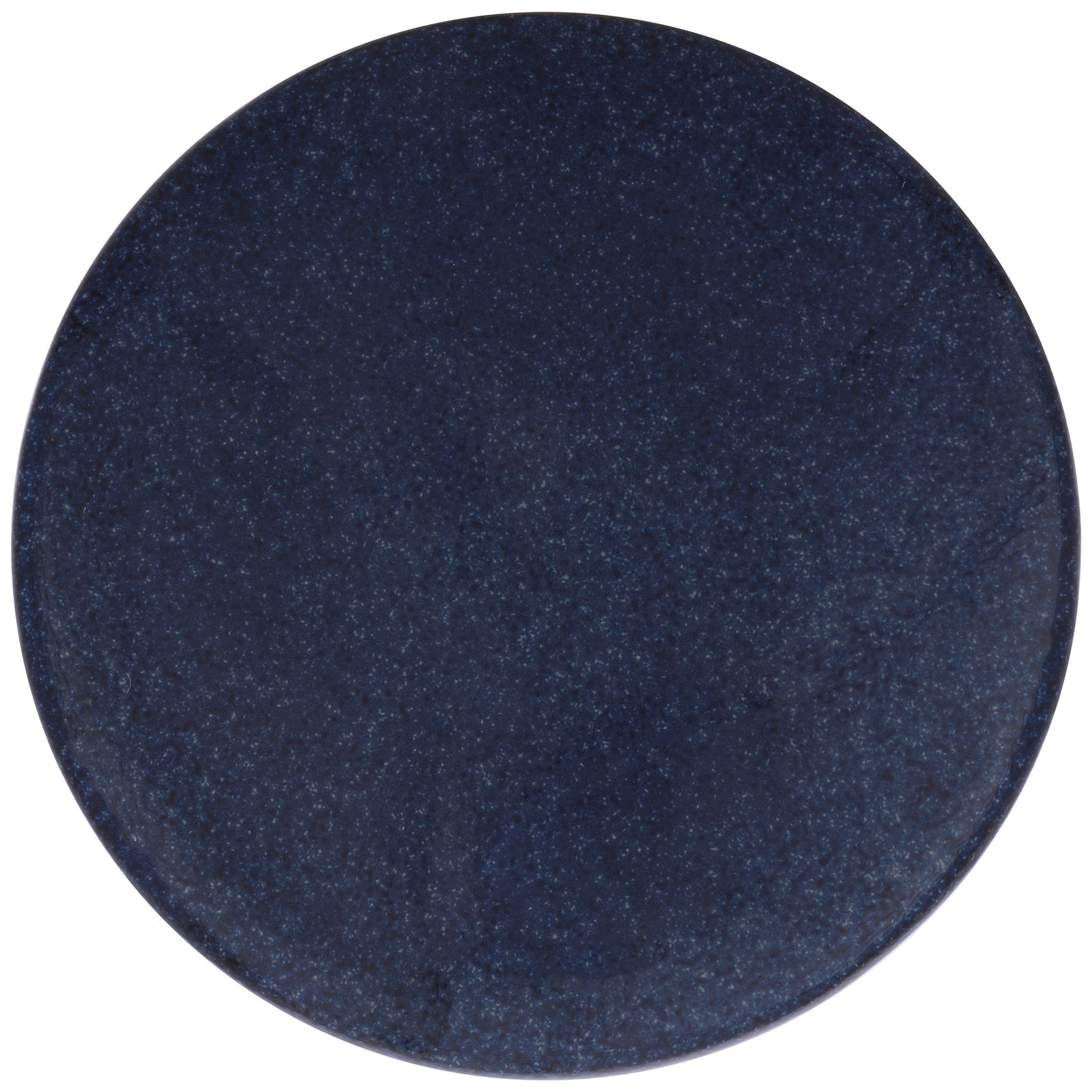 The smooth circular seat is glazed in a rich, subtly speckled blue. || ACS4611B || top_studio