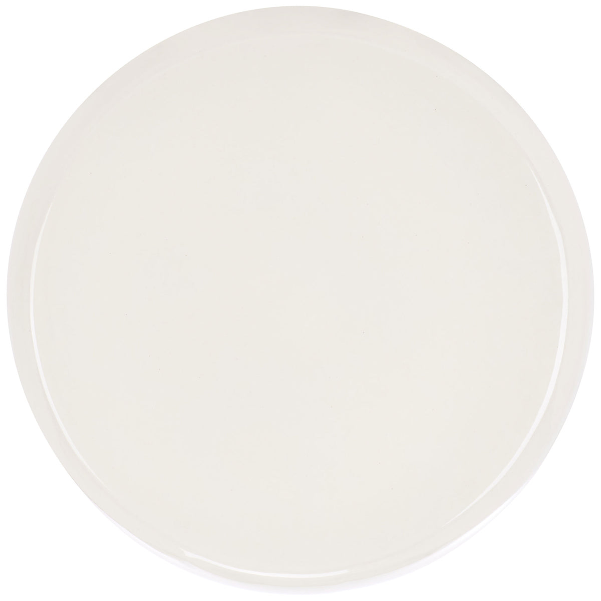 A smooth, round white ceramic surface offers a versatile perch for plants or a drink. || ACS4612A || top_studio
