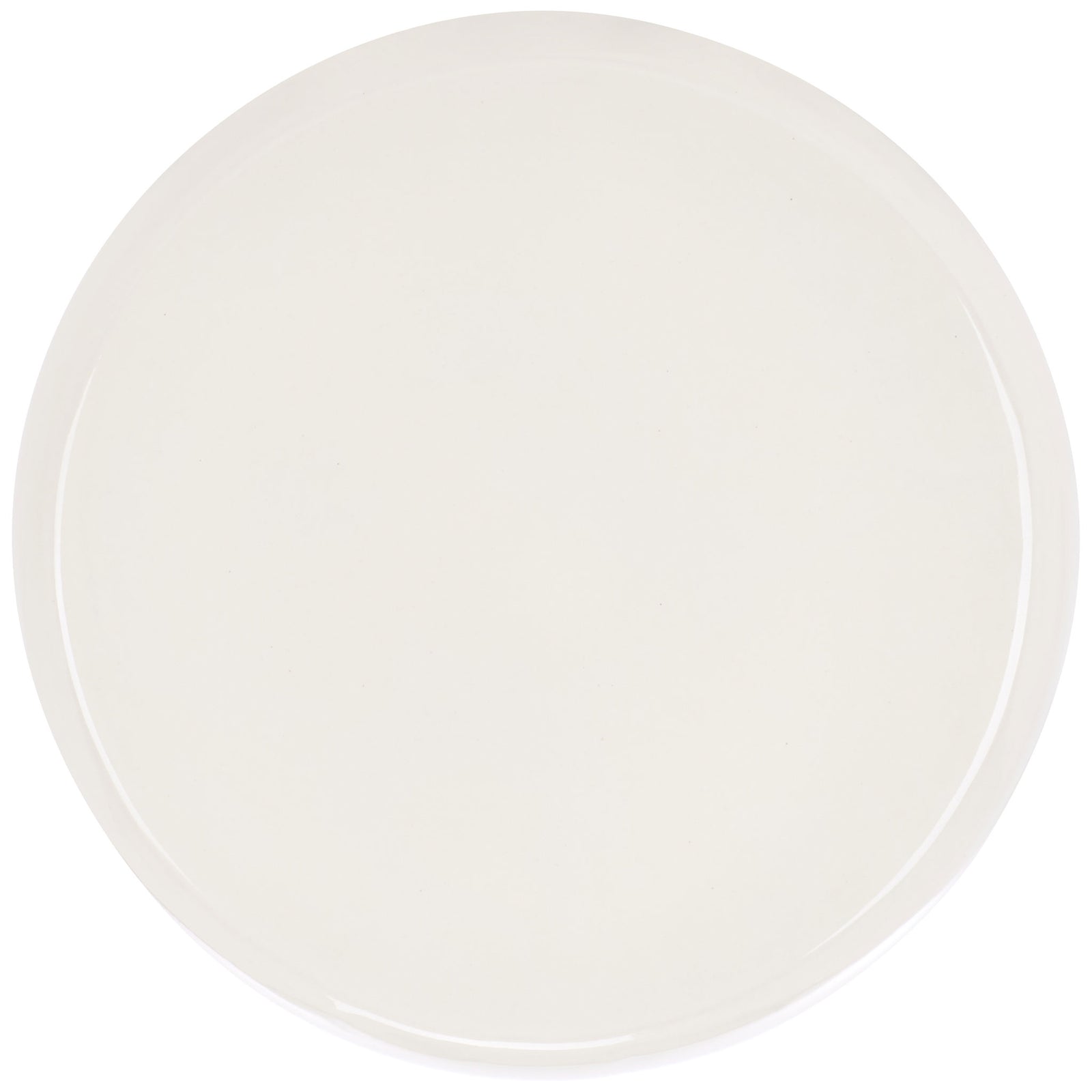 A smooth, round white ceramic surface offers a versatile perch for plants or a drink. || ACS4612A || top_studio