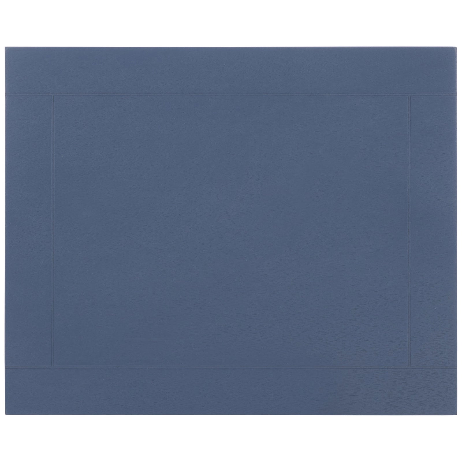A smooth blue tabletop features a clean inset panel with subtle wood grain. || AMH5700K || top_studio