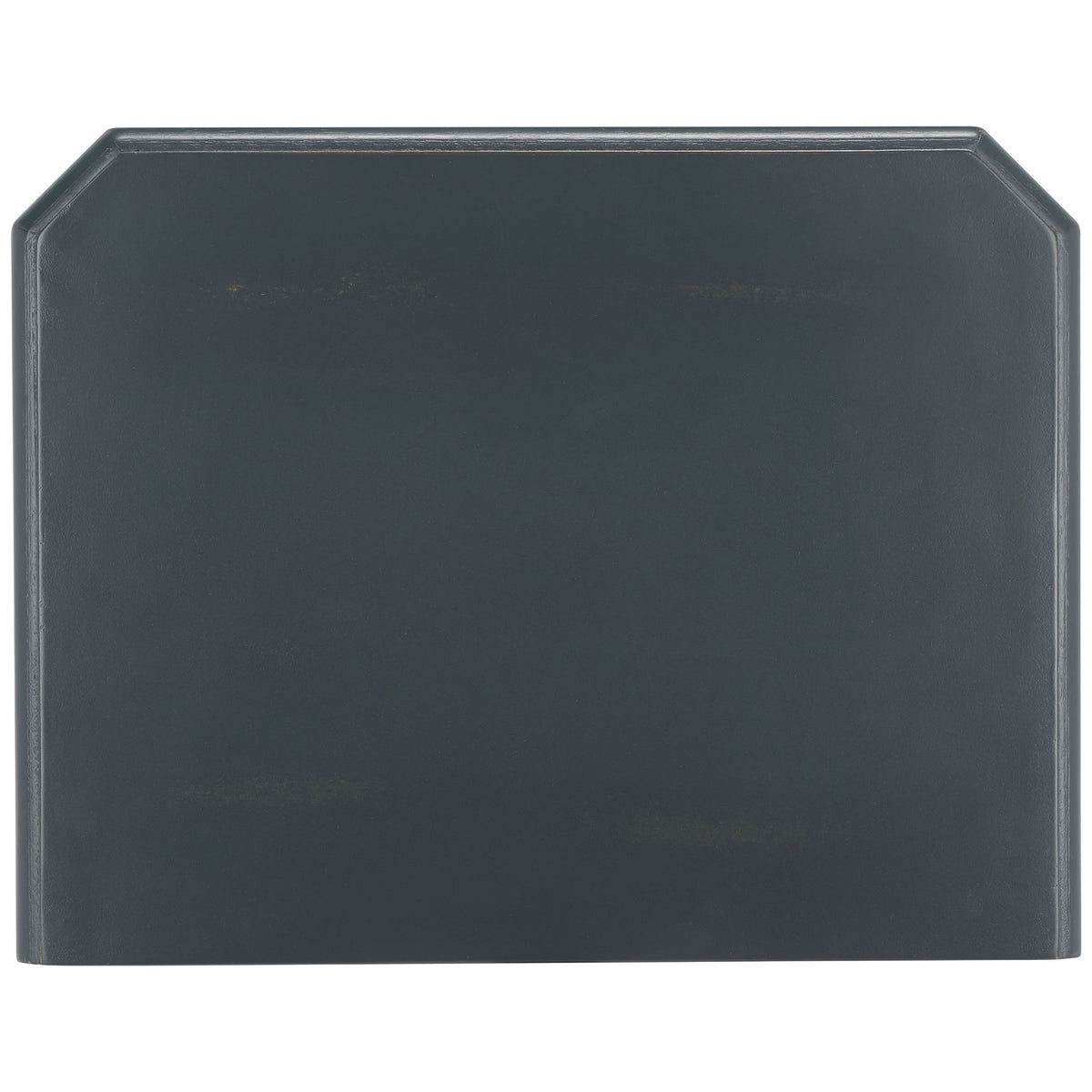 Clipped tabletop corners and a fine border detail refine the dark teal surface. || AMH6629B || top_studio
