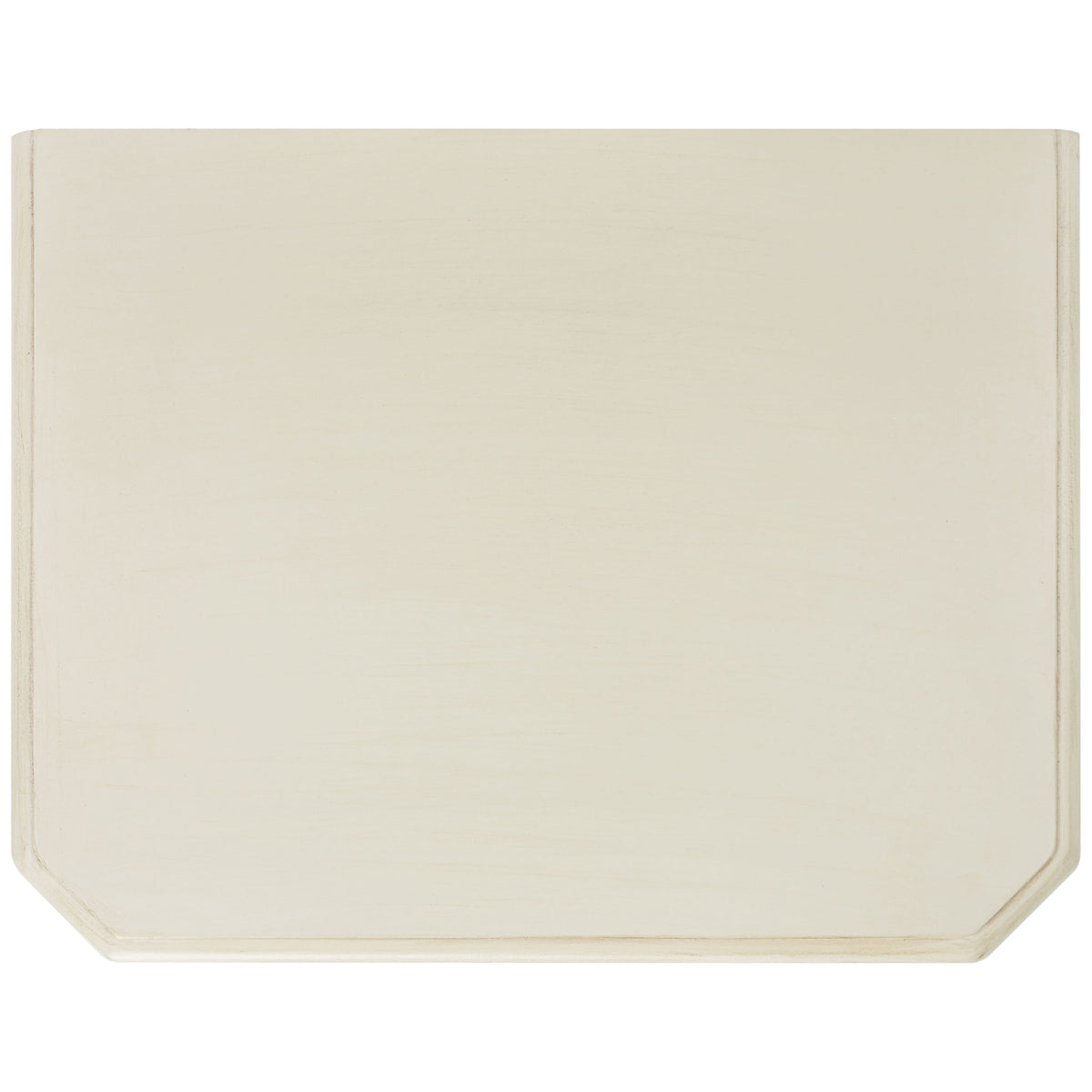 The smooth barley tabletop has clipped corners and a gently shaped edge. || AMH6629D || top_studio