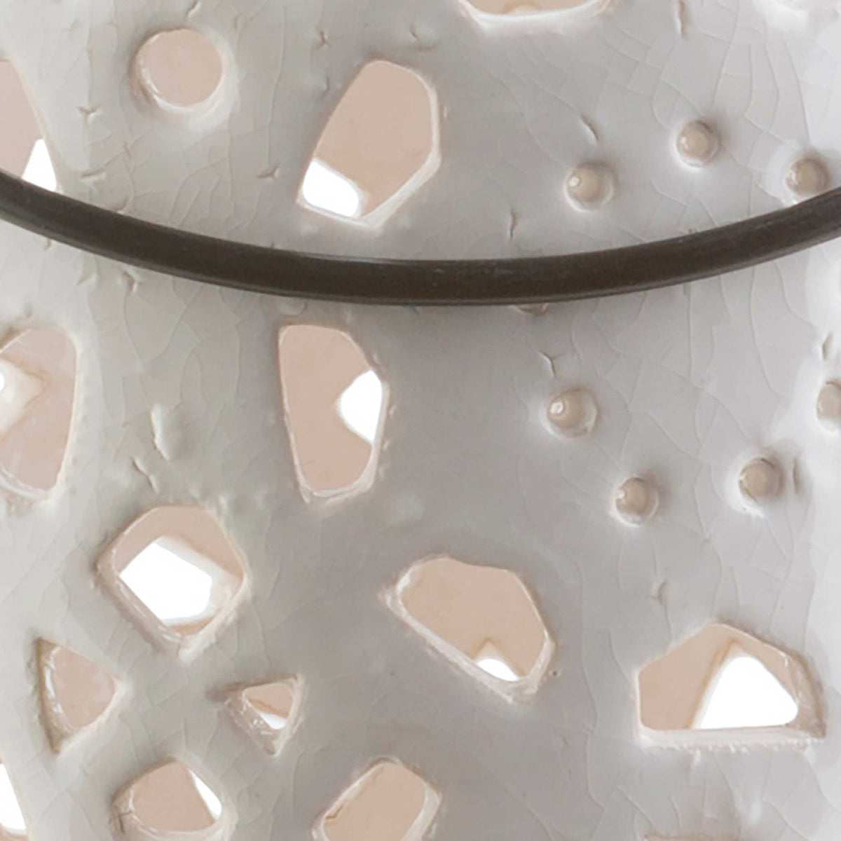 Avery Ceramic Lantern White