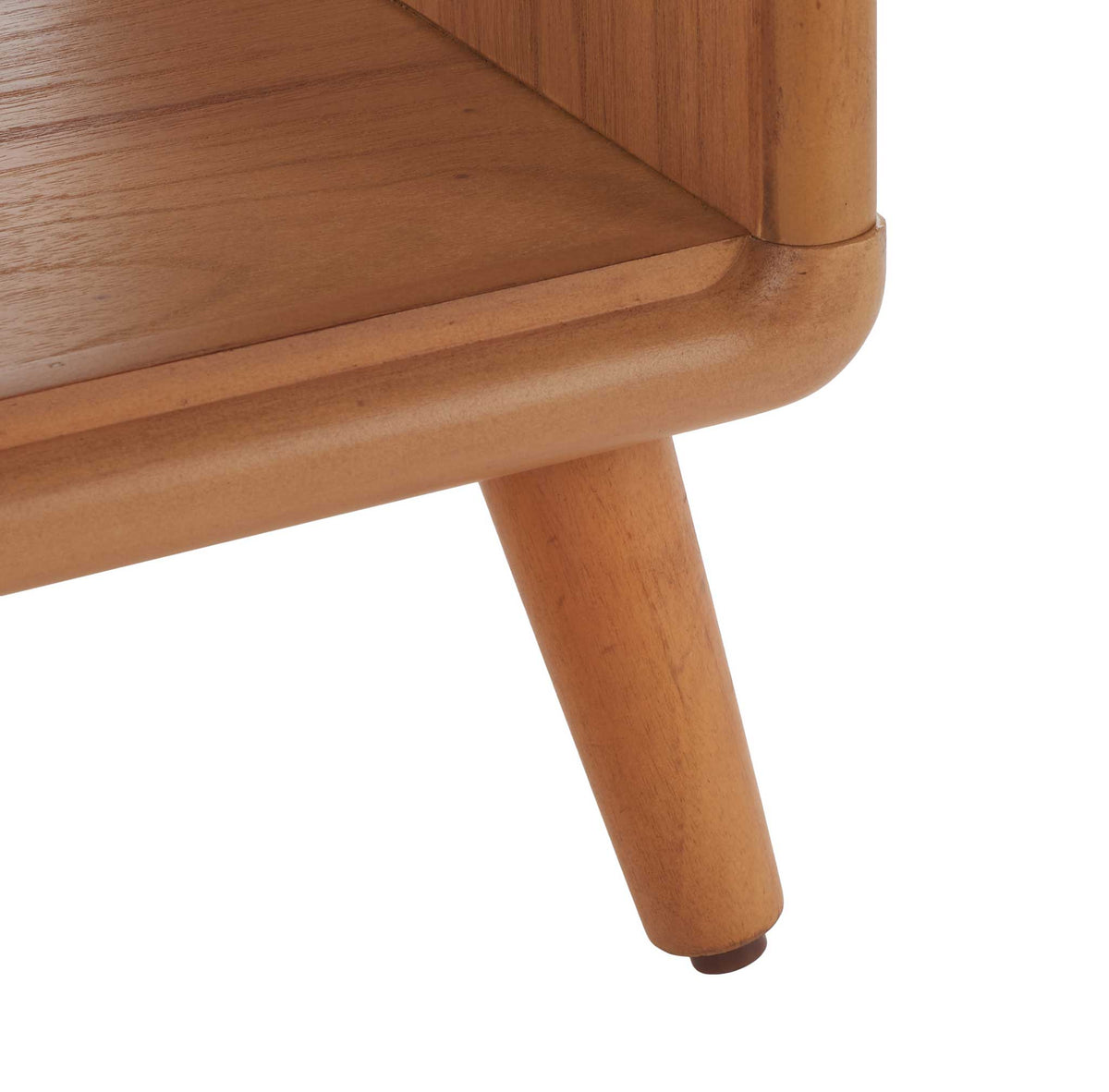 Tapered solid wood leg with rounded edge detailing and warm natural finish || BCH5001A || leg_studio