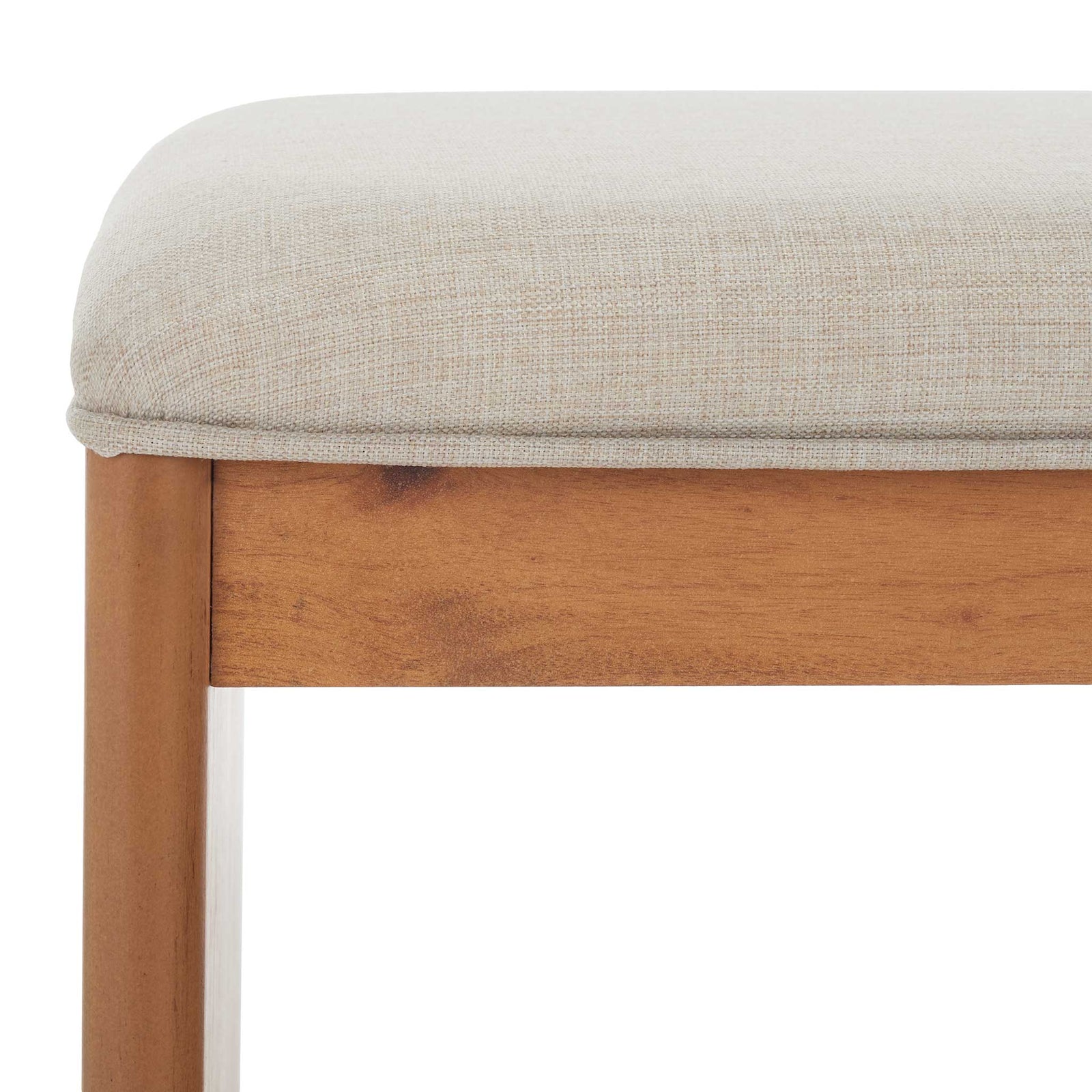 Plush cream upholstery paired with a warm wood frame for a clean, modern look || BCH5001B || detail_studio