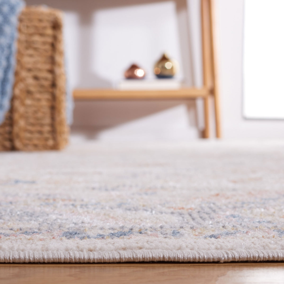 Low-profile pile offers a soft, cushioned step and easy placement under furniture. || BLR232B-5 || detail_room