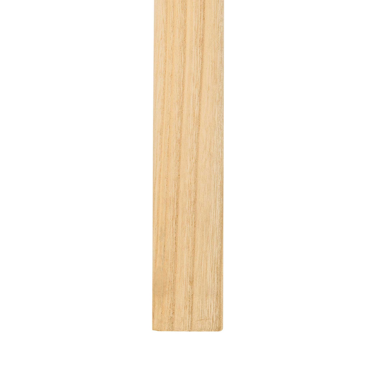A solid natural wood stool leg highlights a pale finish and fine vertical grain