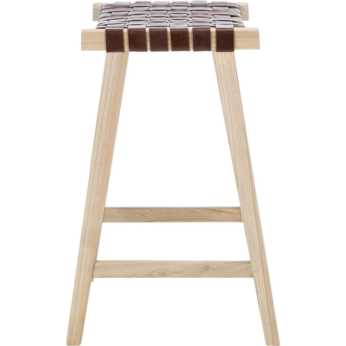 Abril Rectangle Bar Stool Cognac/Natural