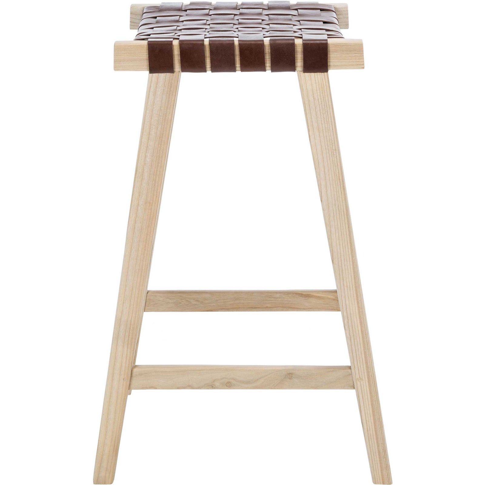 Abril Rectangle Bar Stool Cognac/Natural