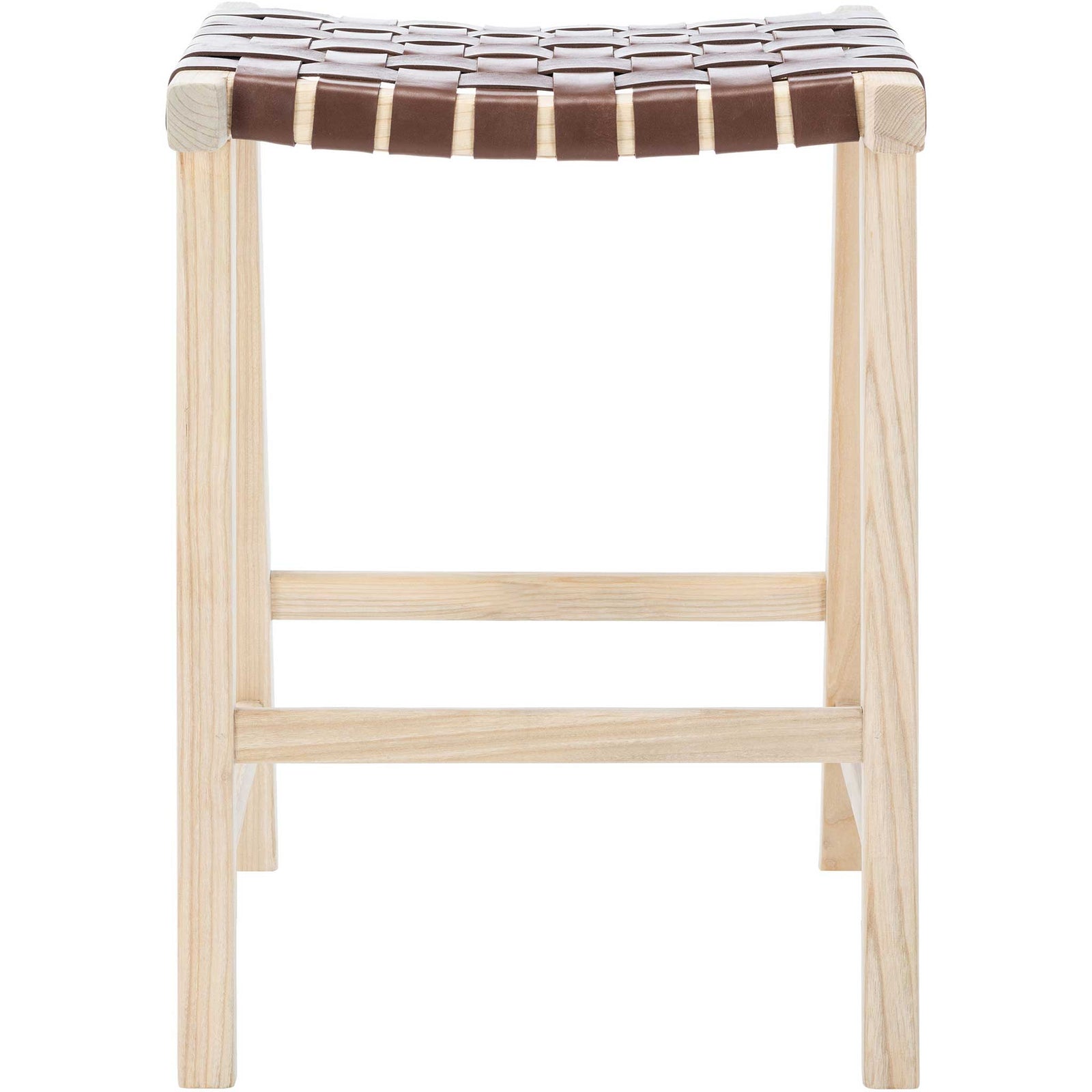 Abril Rectangle Bar Stool Cognac/Natural