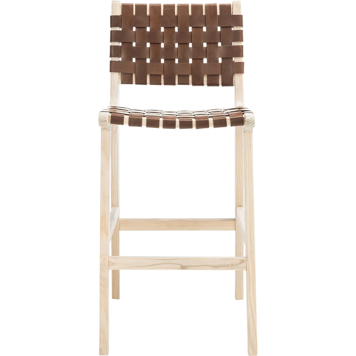 Adalet Leather Bar Stool Cognac/Natural