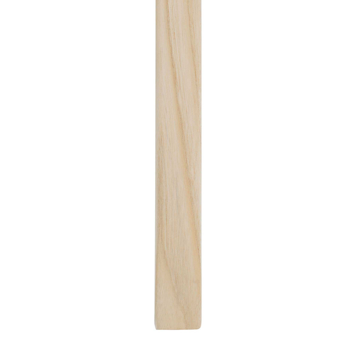 Pale natural wood grain lends understated character to this slim, gently tapered stool leg.