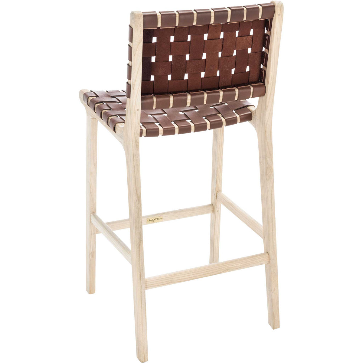 Adalet Leather Bar Stool Cognac/Natural