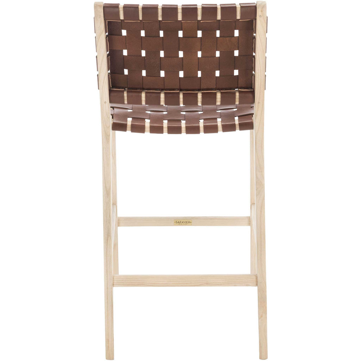 Adalet Leather Bar Stool Cognac/Natural