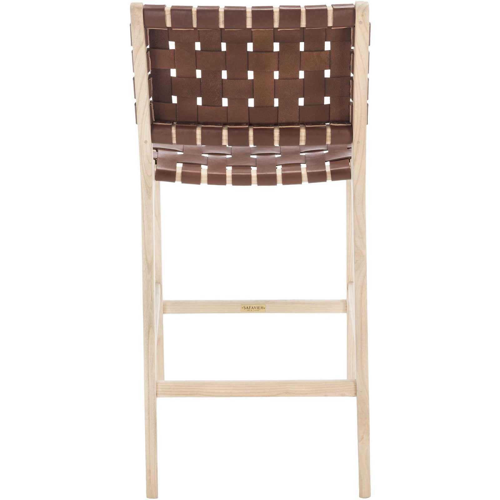 Adalet Leather Bar Stool Cognac/Natural