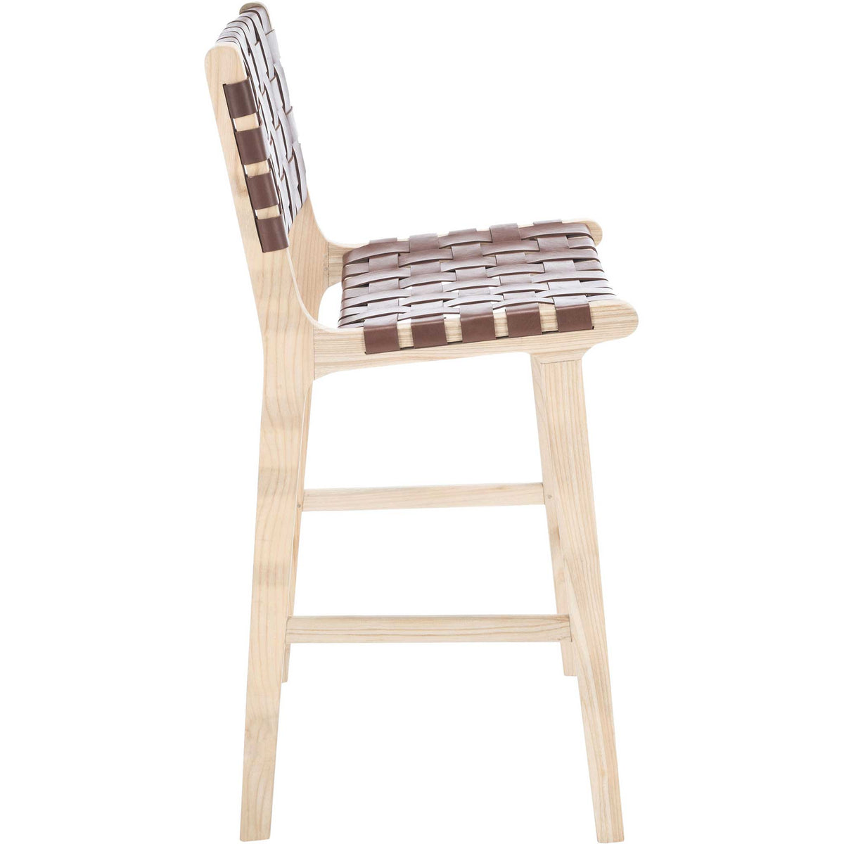 Adalet Leather Bar Stool Cognac/Natural