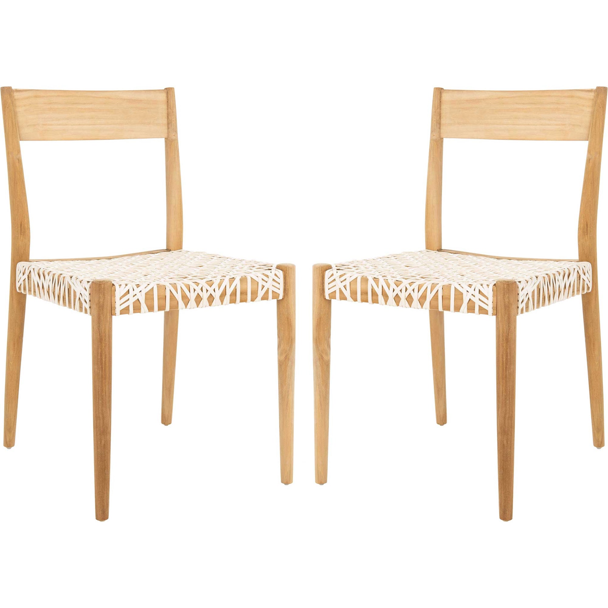 Princess Dining Chair White/Natural (Set of 2)
