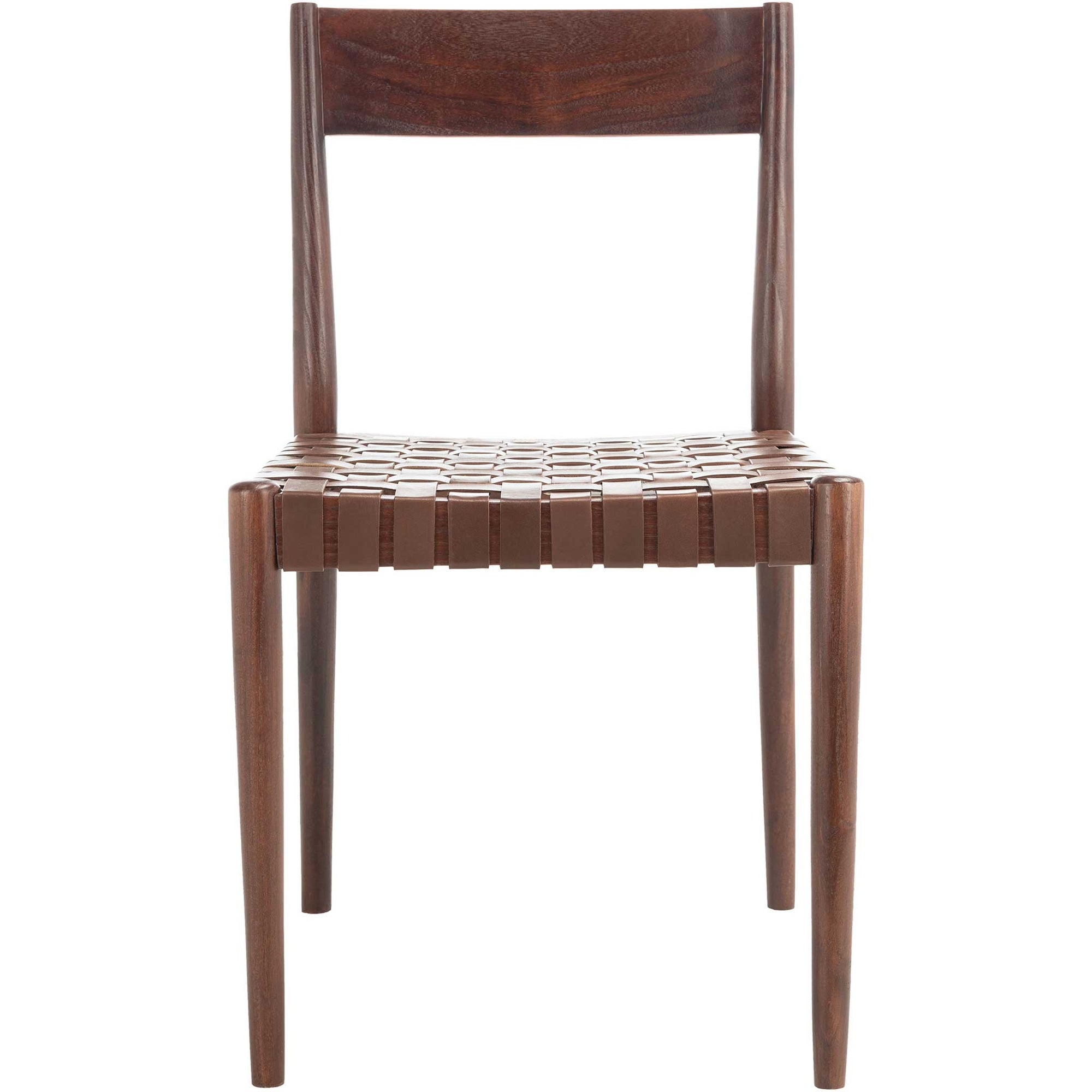 Eliza Leather Dining Chair Cognac/Brown (Set of 2)
