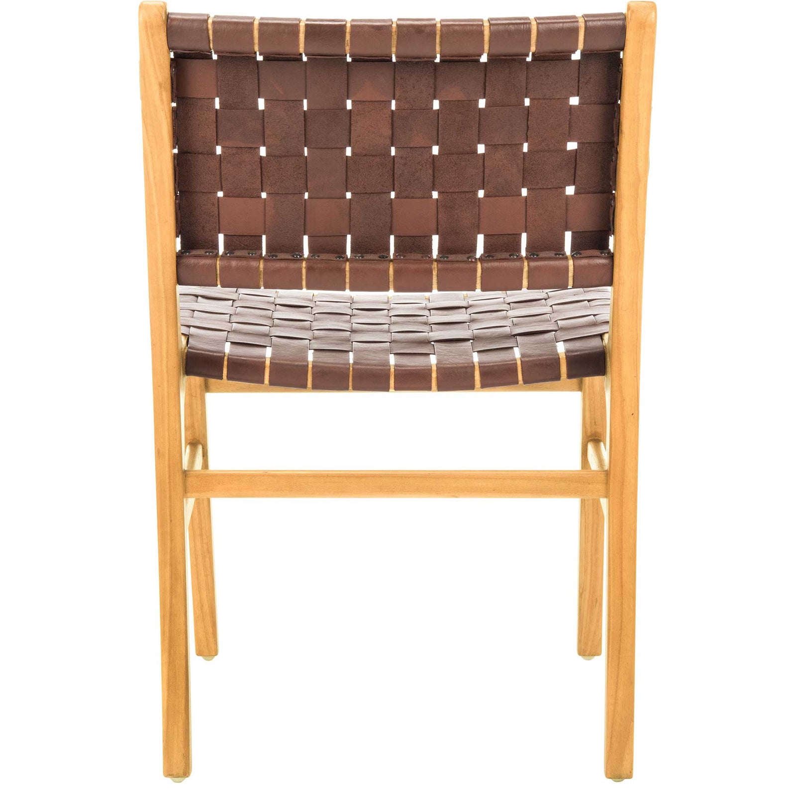 Tara Woven Leather Dining Chair (Set of 2)