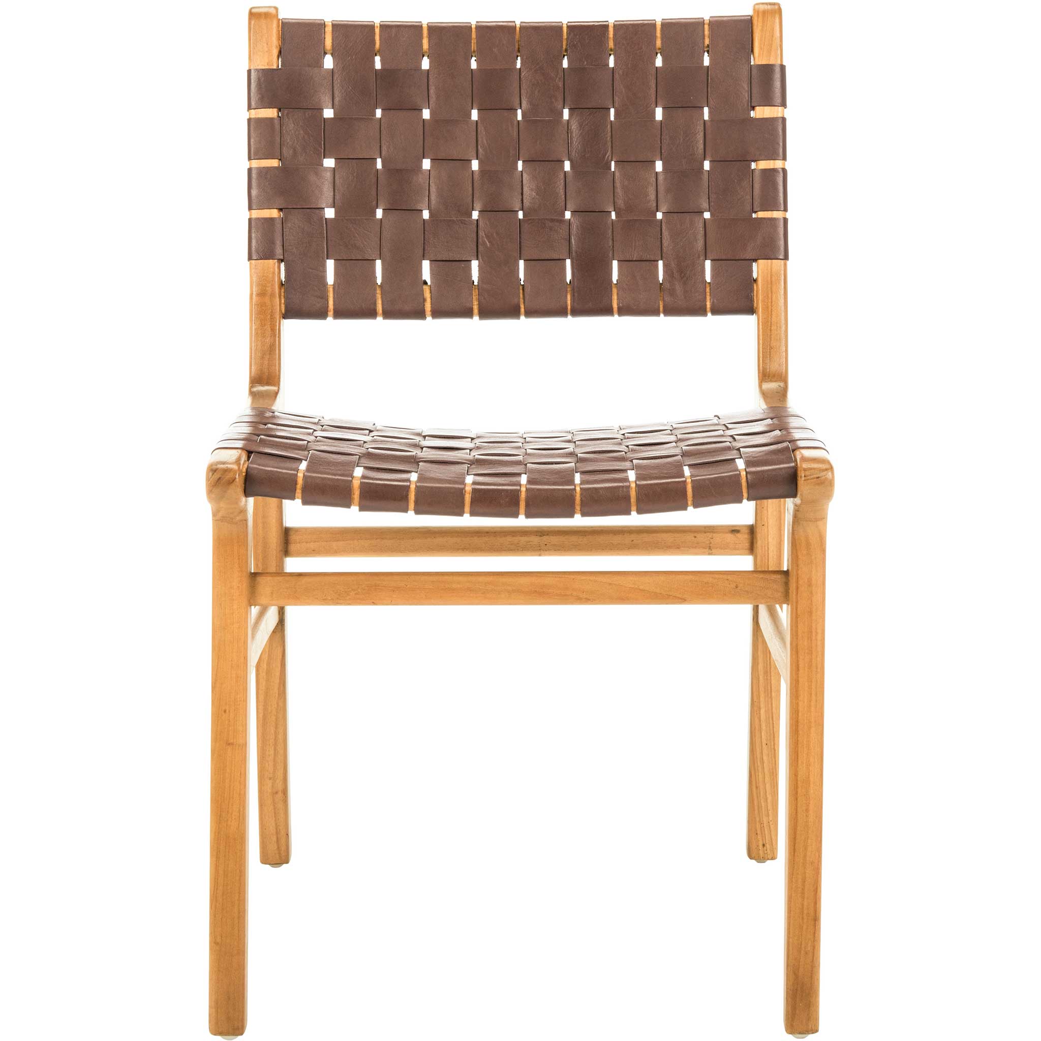 Tara Woven Leather Dining Chair (Set of 2)