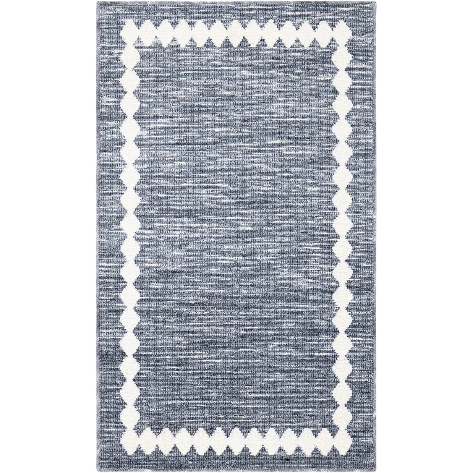 Heathered gray center and crisp ivory border bring versatile style to any space || ECR110F-24 || top_studio