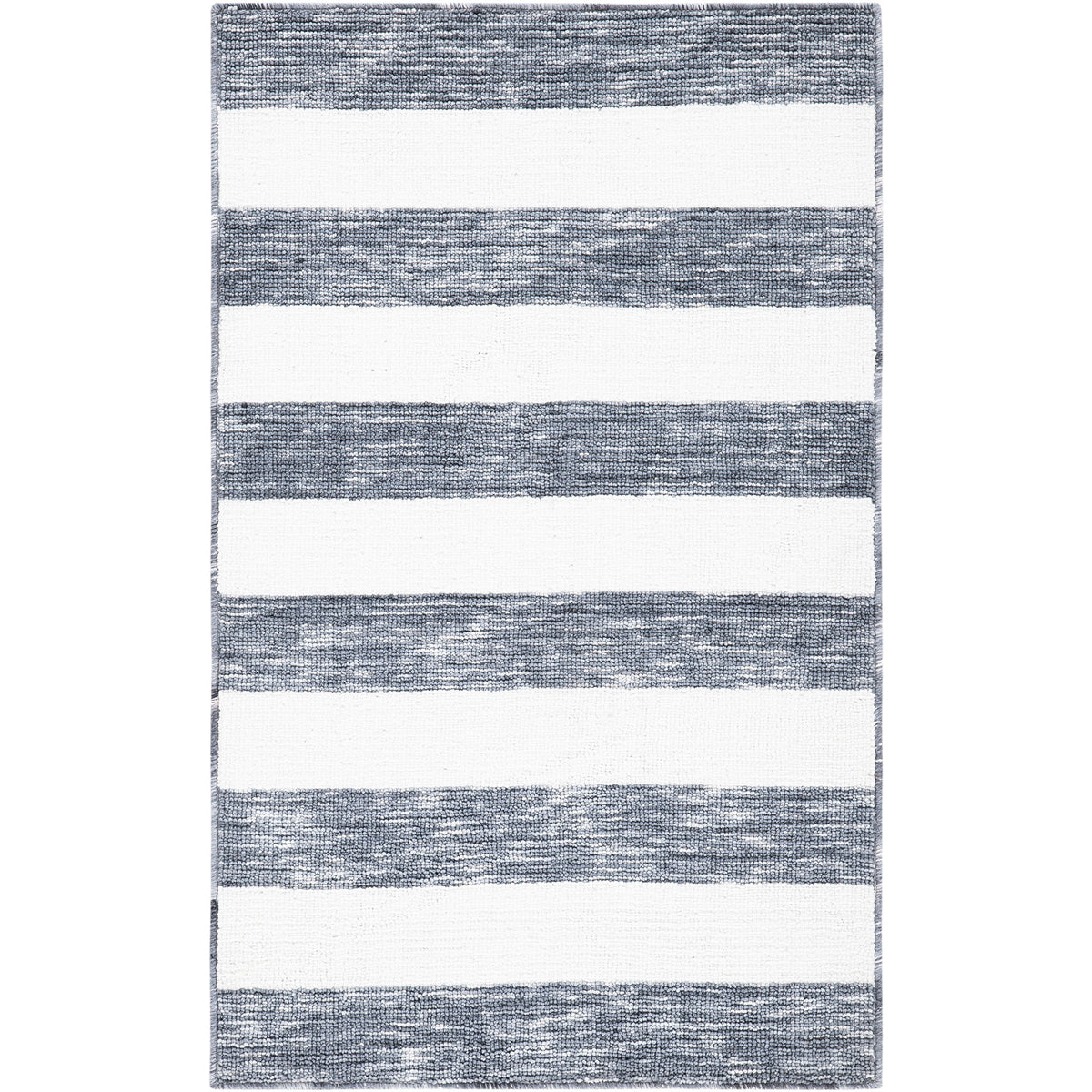 Bold dark gray and ivory stripes lend coastal charm in a soft, durable weave || ECR115H-24 || top_studio