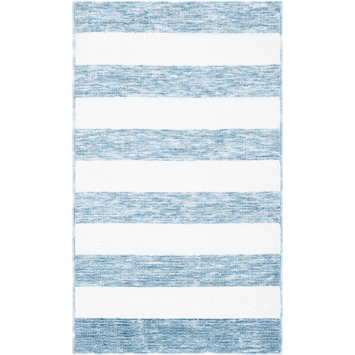 Compact striped accent rug in light blue and ivory delivers fresh style in a space-saving size || ECR115L-24 || top_studio