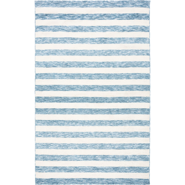 Light blue and ivory stripes lend a breezy coastal look with a soft, low-profile weave || ECR115L-5 || top_studio