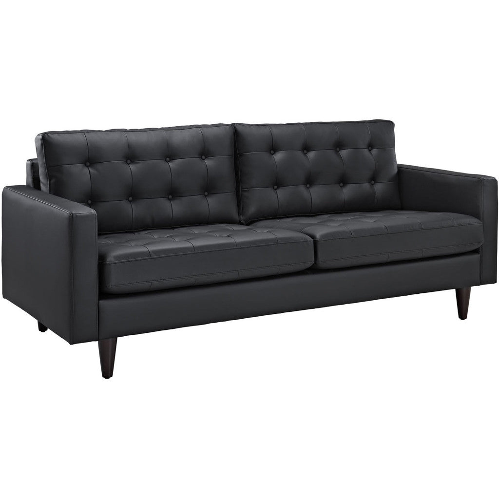 Era Leather Sofa Black