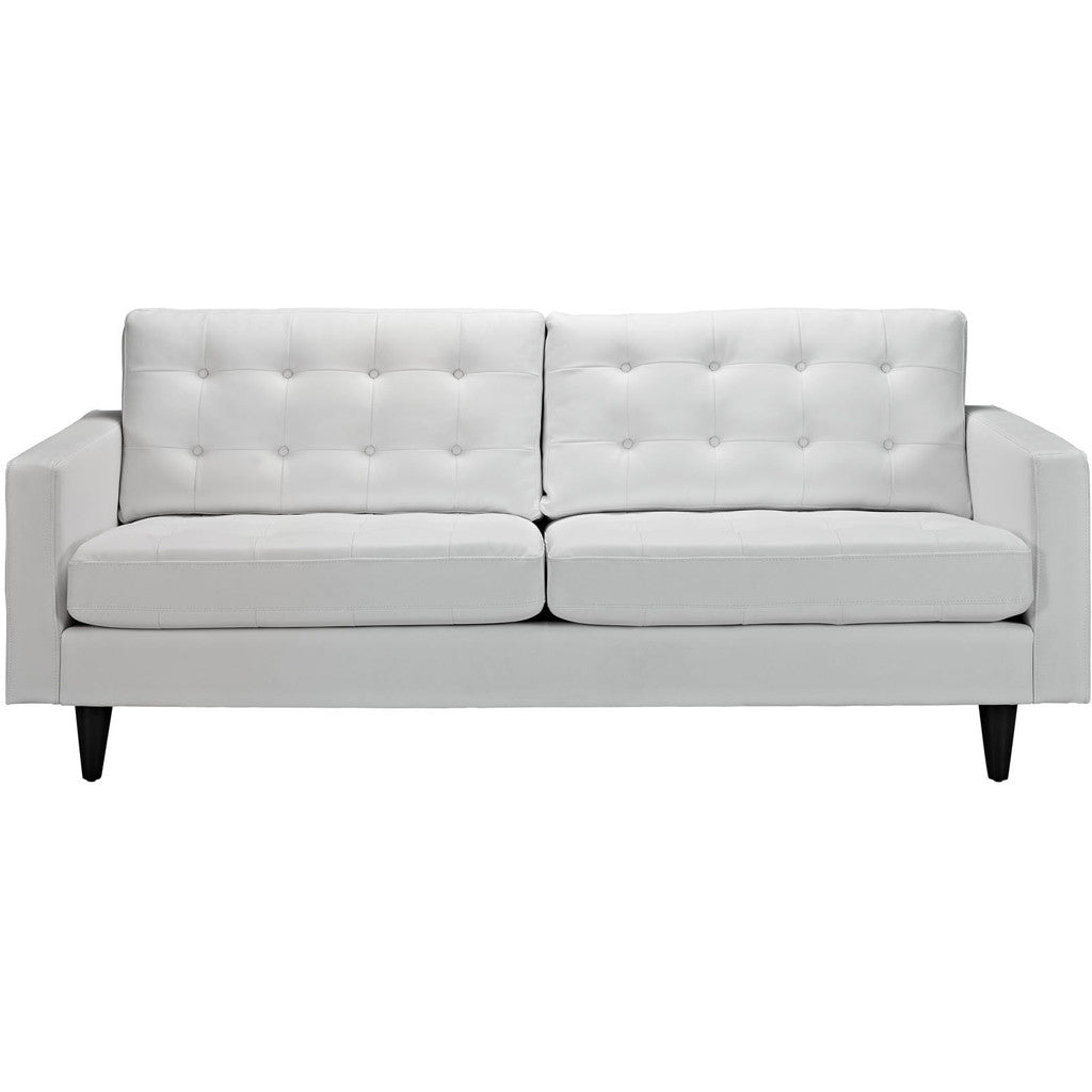 Era Leather Sofa White