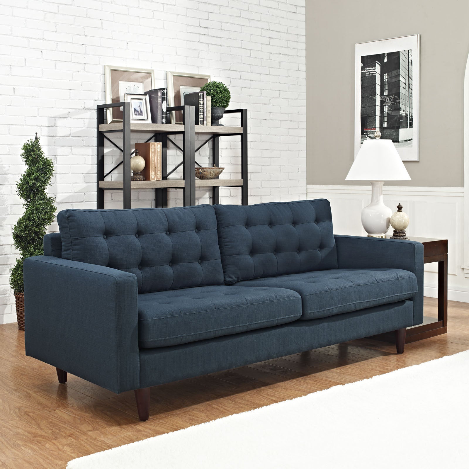 Era Upholstered Sofa Azure