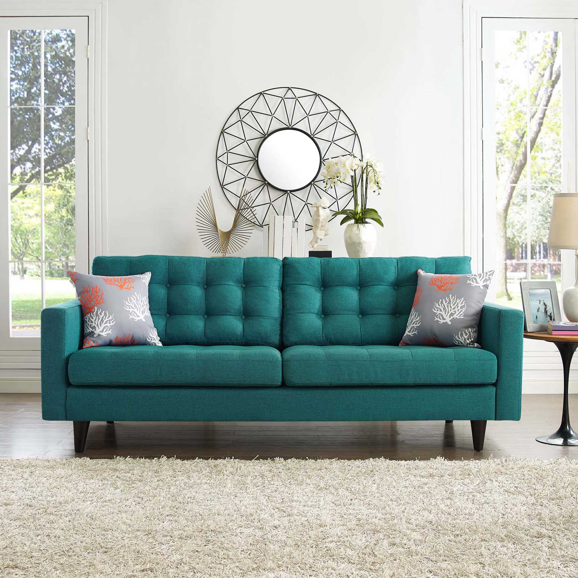 Era Upholstered Sofa Teal