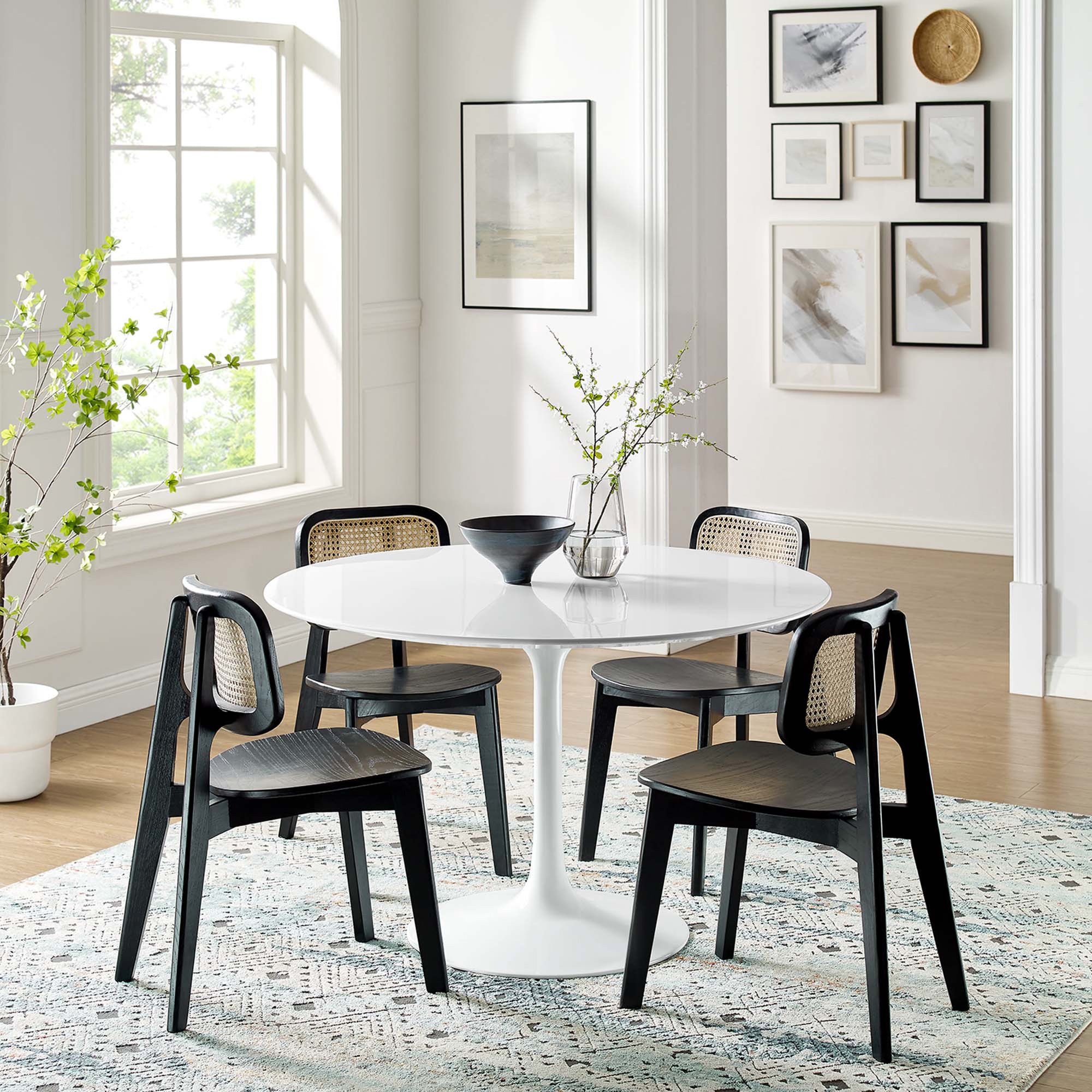 Lipton Round Wood Dining Table White